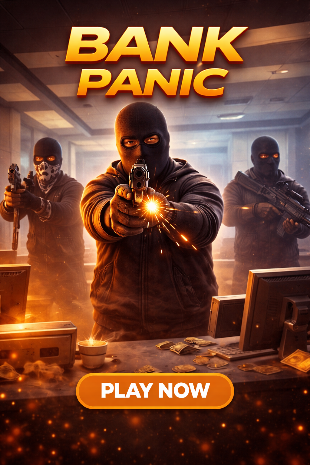 Bank Panic — free arcade browser game cover art on XYZ Console