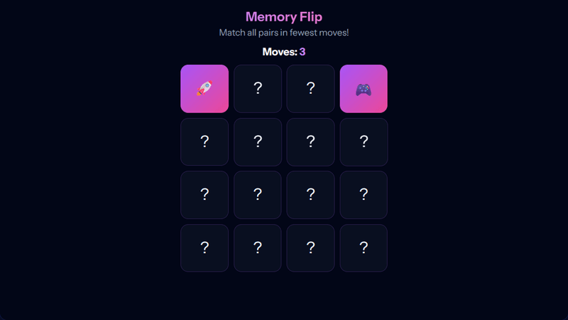 Memory Flip — free puzzle browser game cover art on XYZ Console