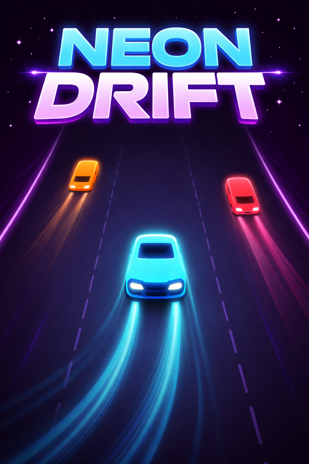 Neon Drift — free racing browser game cover art on XYZ Console