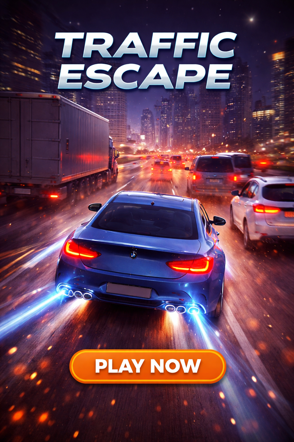Traffic Escape — free racing browser game cover art on XYZ Console